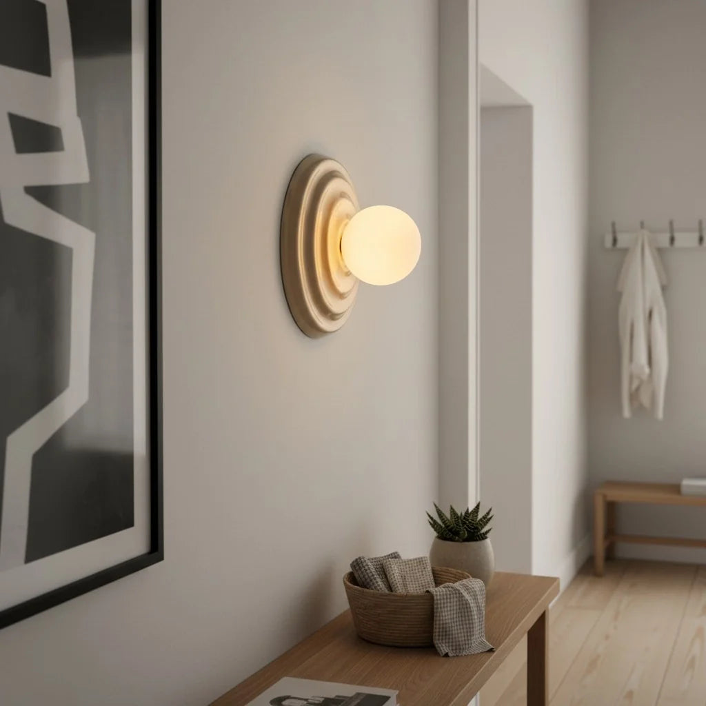 Ezrin Nordic Resin Globe Wall Light