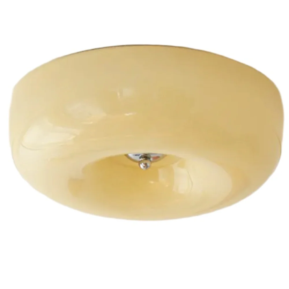 Halcyon Modern Bauhaus Glass Round Ceiling Lamp