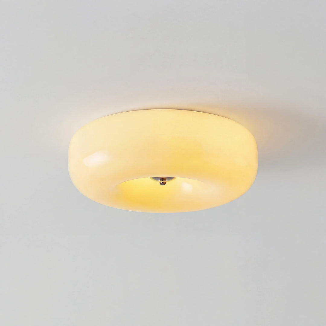 Halcyon Modern Bauhaus Glass Round Ceiling Lamp