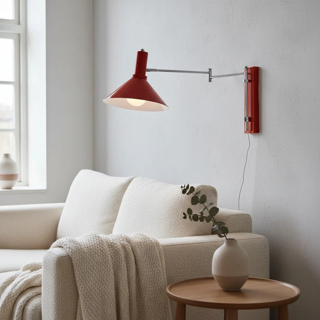 Kaisa Bauhaus Colored Swing Arm Wall Light