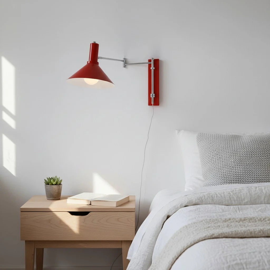 Kaisa Bauhaus Colored Swing Arm Wall Light