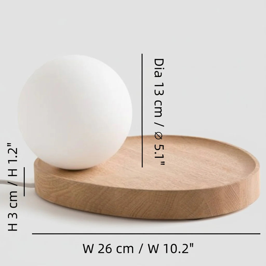 Katri Minimalist Opaline Globe Table Lamp