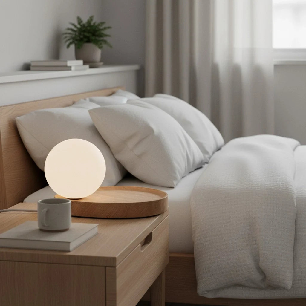Katri Minimalist Opaline Globe Table Lamp