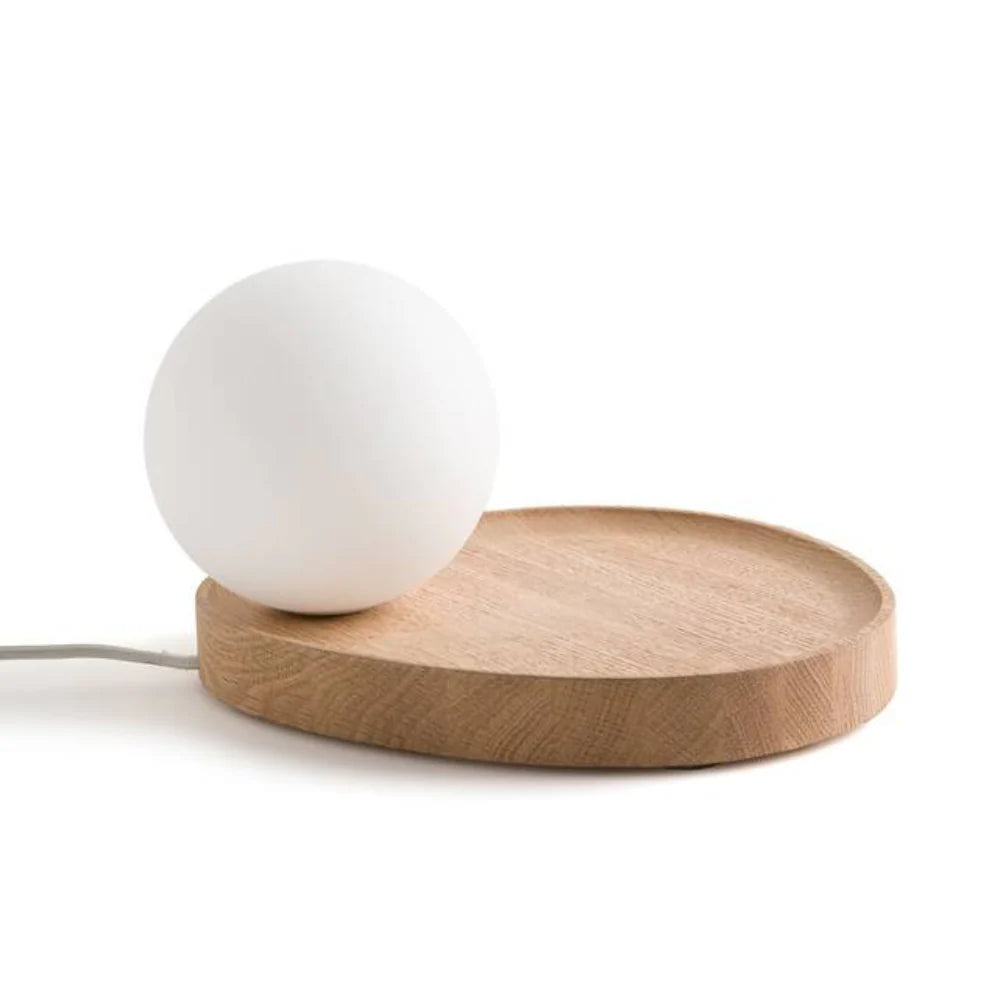 Katri Minimalist Opaline Globe Table Lamp