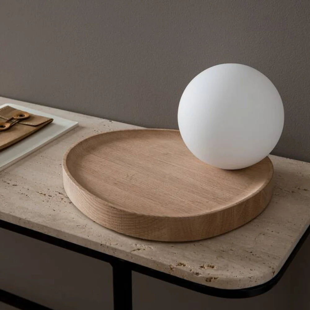 Katri Minimalist Opaline Globe Table Lamp