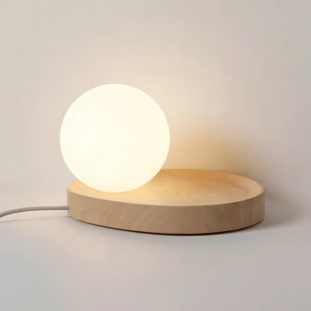 Katri Minimalist Opaline Globe Table Lamp