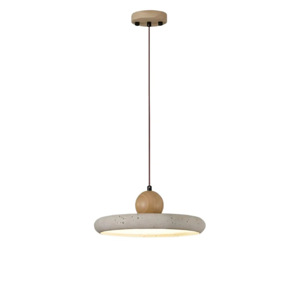 Katriina Vintage Travertine Circle Pendant Light