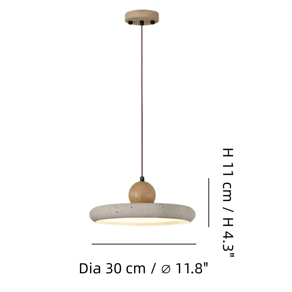 Katriina Vintage Travertine Circle Pendant Light