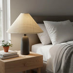 Load image into Gallery viewer, Matteo Minimalist Raffia Ceramic Base Table Lamp