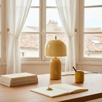 Load image into Gallery viewer, Mid-Century Metal Mushroom Dome Table Lamp