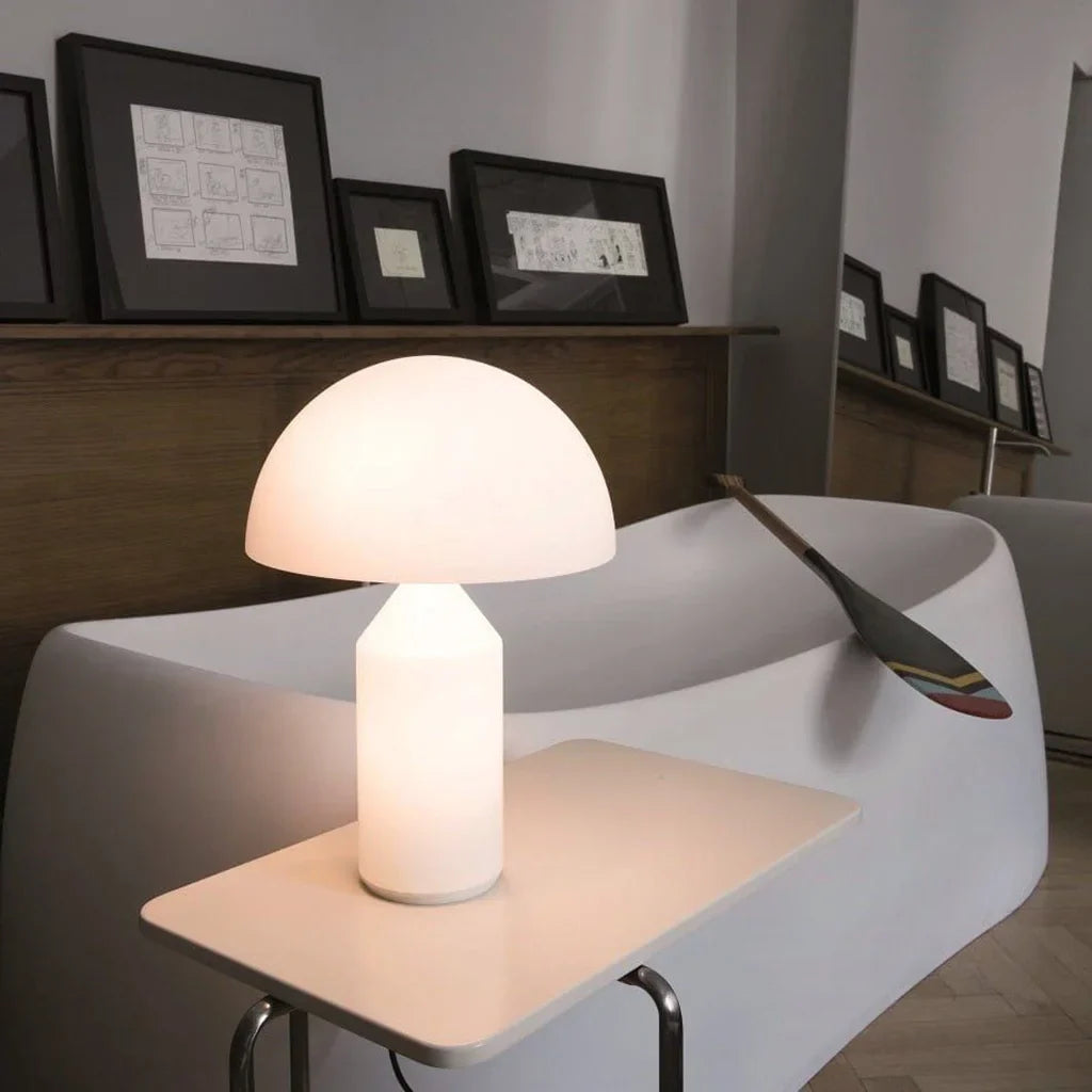 Corvin Modern Mushroom Shaped Metal Table Lamp