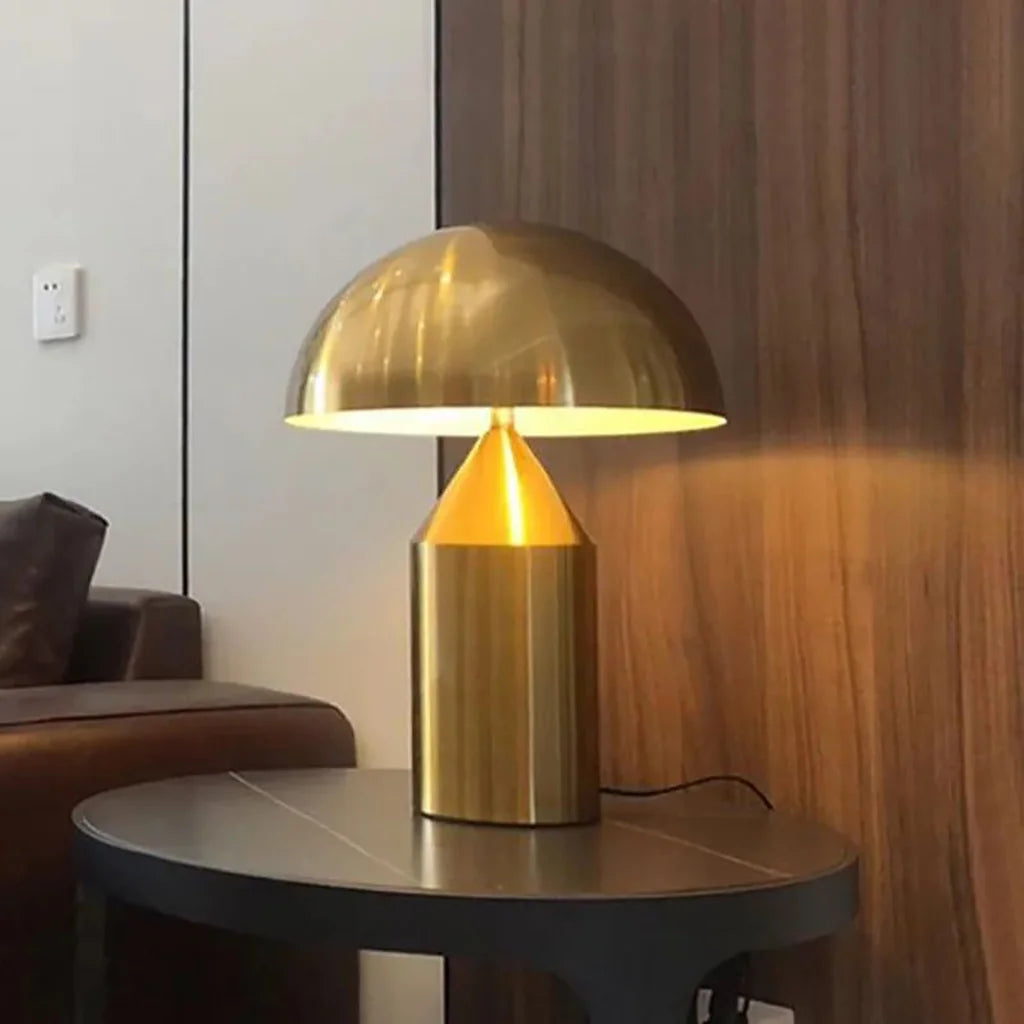 Corvin Modern Mushroom Shaped Metal Table Lamp