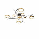 Load image into Gallery viewer, Modern Crystal Interlocking Round Ring Ceiling Light