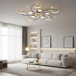 Load image into Gallery viewer, Modern Crystal Interlocking Round Ring Ceiling Light
