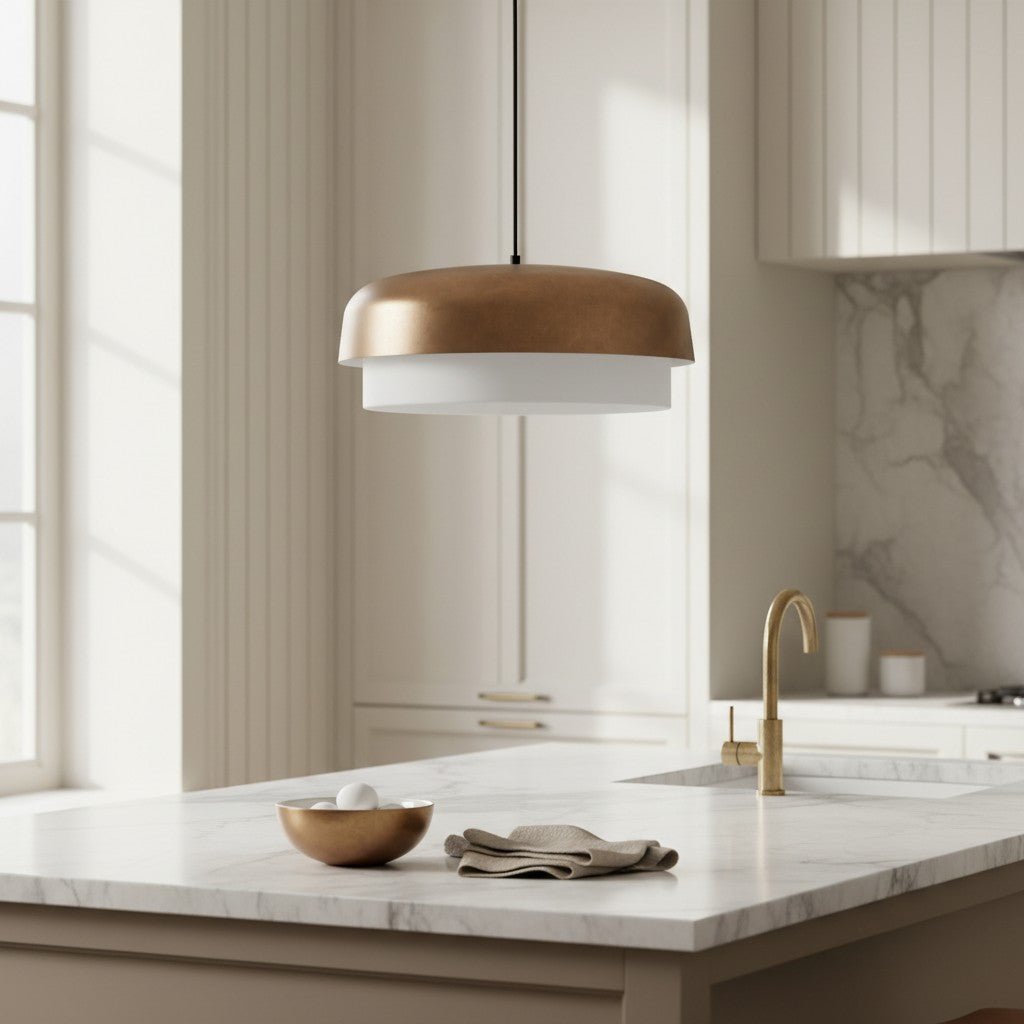 Minimalist Metal Hourglass Silhouette Pendant Light