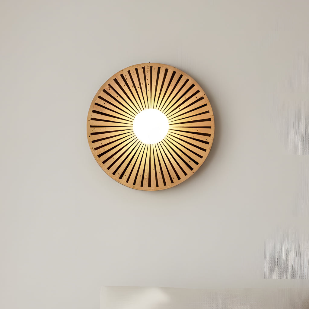 Applique murale ronde moderne et minimaliste en résine et verre