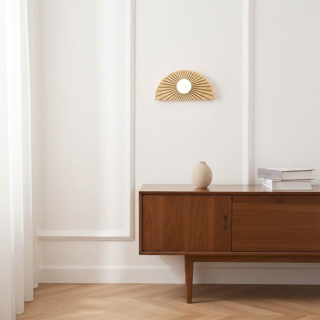 Applique murale ronde moderne et minimaliste en résine et verre