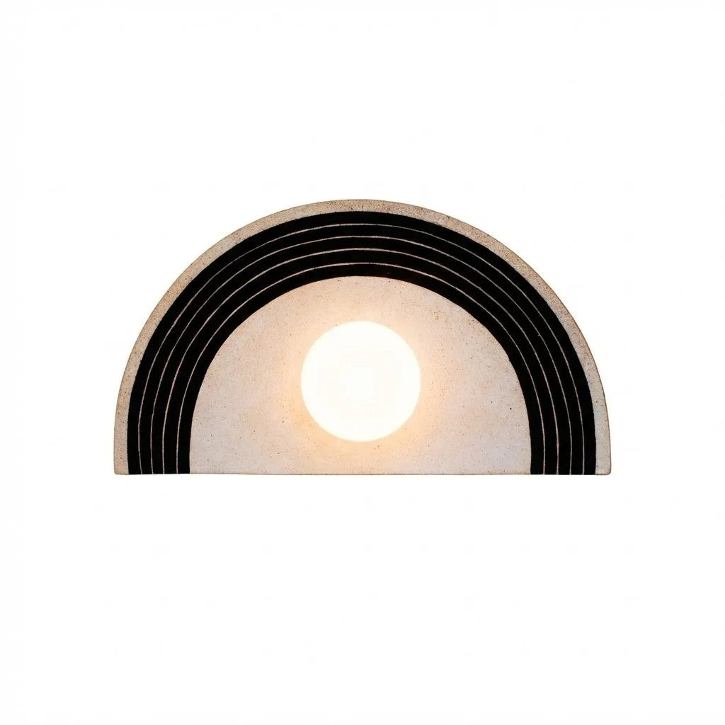 Applique murale ronde moderne et minimaliste en résine et verre