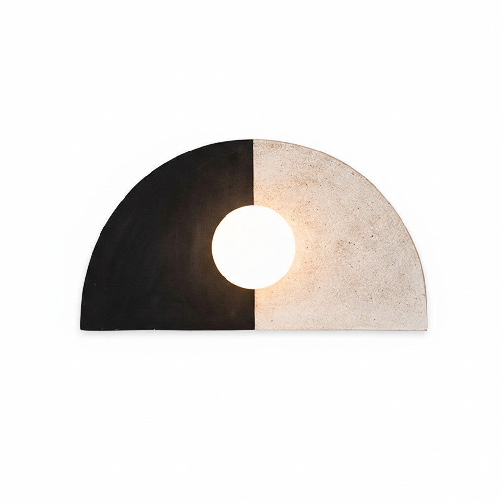 Applique murale ronde moderne et minimaliste en résine et verre