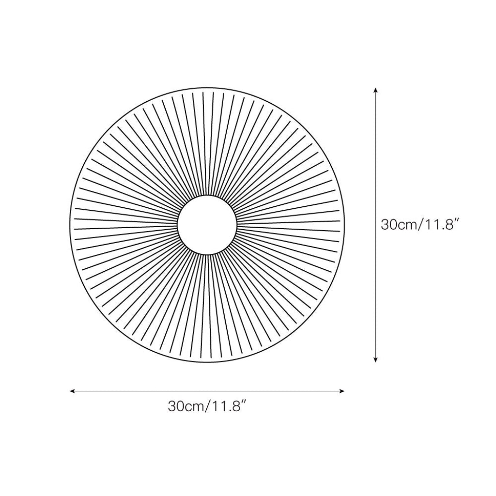 Applique murale ronde moderne et minimaliste en résine et verre