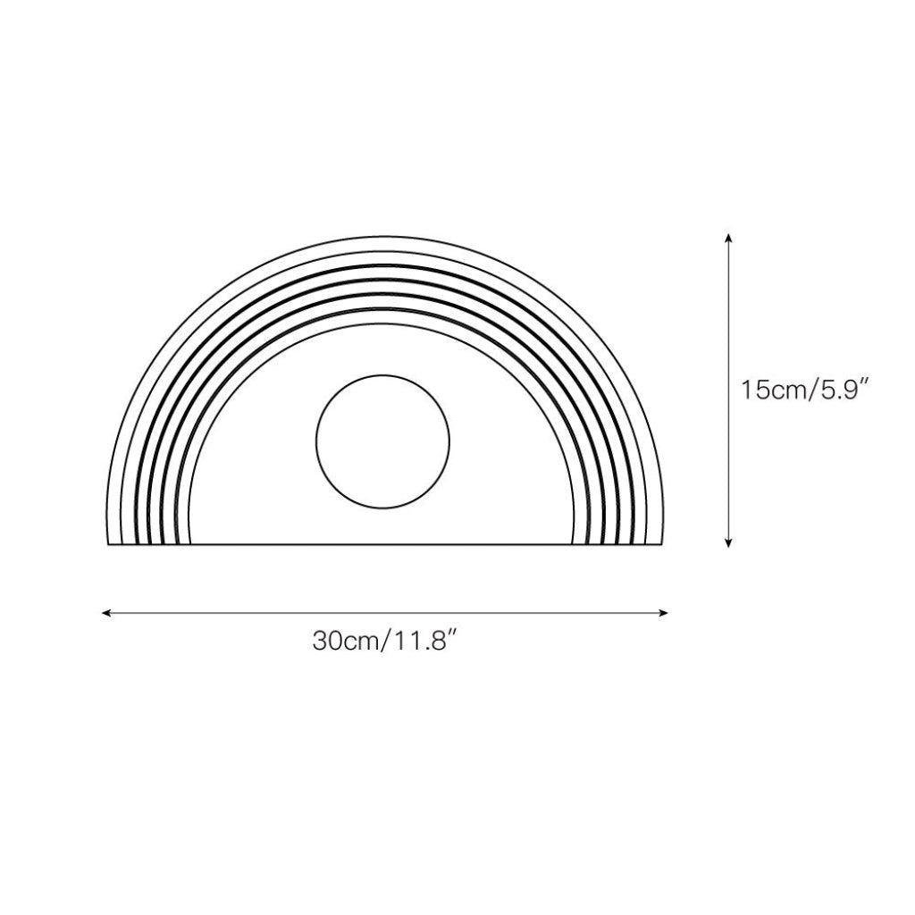 Applique murale ronde moderne et minimaliste en résine et verre