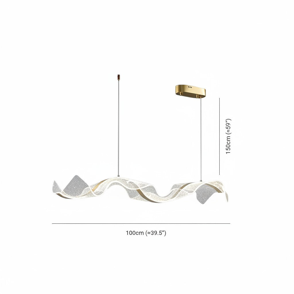 Suspension moderne minimaliste de style vague