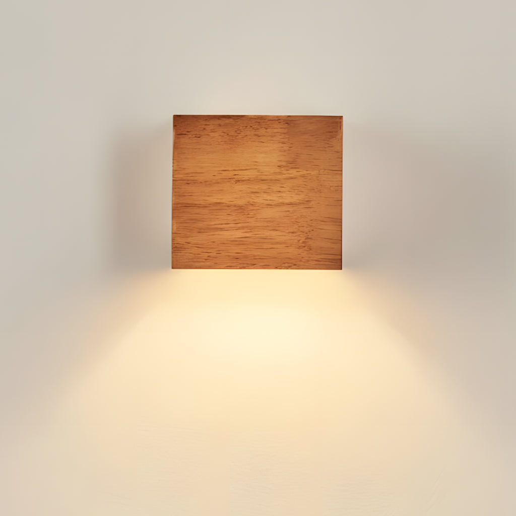 Modern Minimalist Wood Geometric Wall Sconce