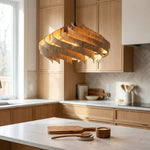 Load image into Gallery viewer, Modern Handmade Solid Oak Pinecone Pendant Light