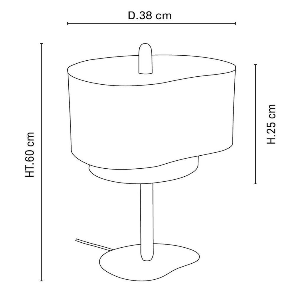 Modern Fabric Pebble Silhouette Table Lamp
