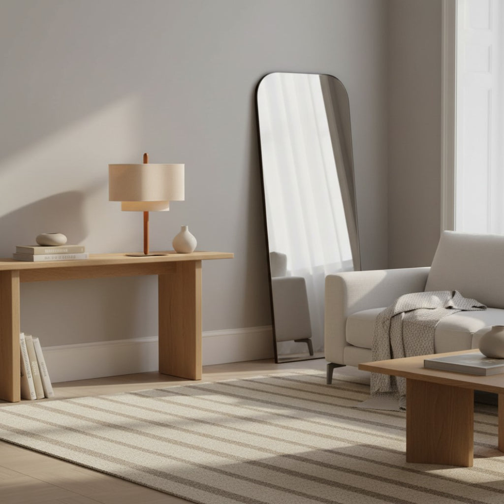 Modern Fabric Pebble Silhouette Table Lamp