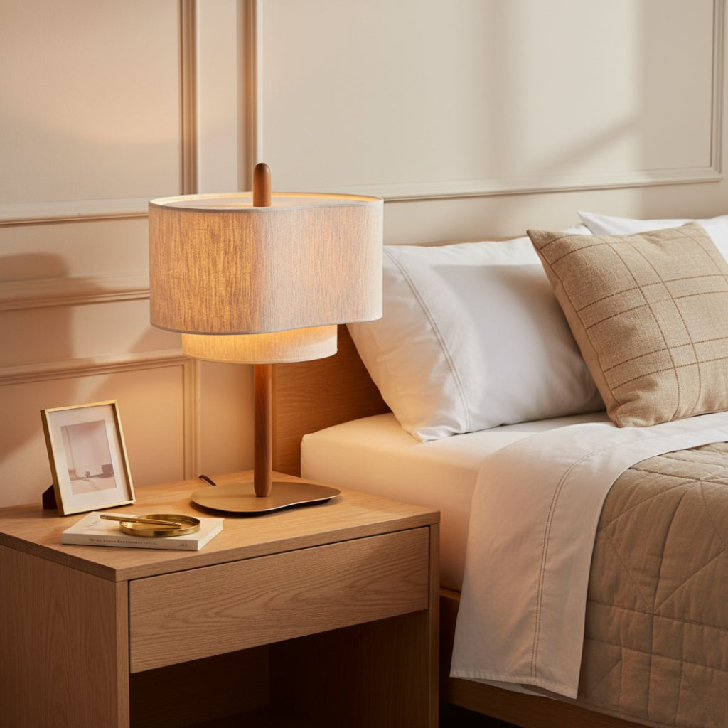 Modern Fabric Pebble Silhouette Table Lamp