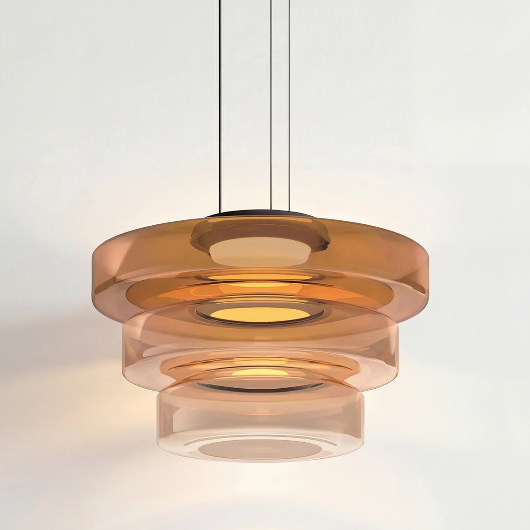 Oberon Creative Multi-Disc Glass Pendant Light