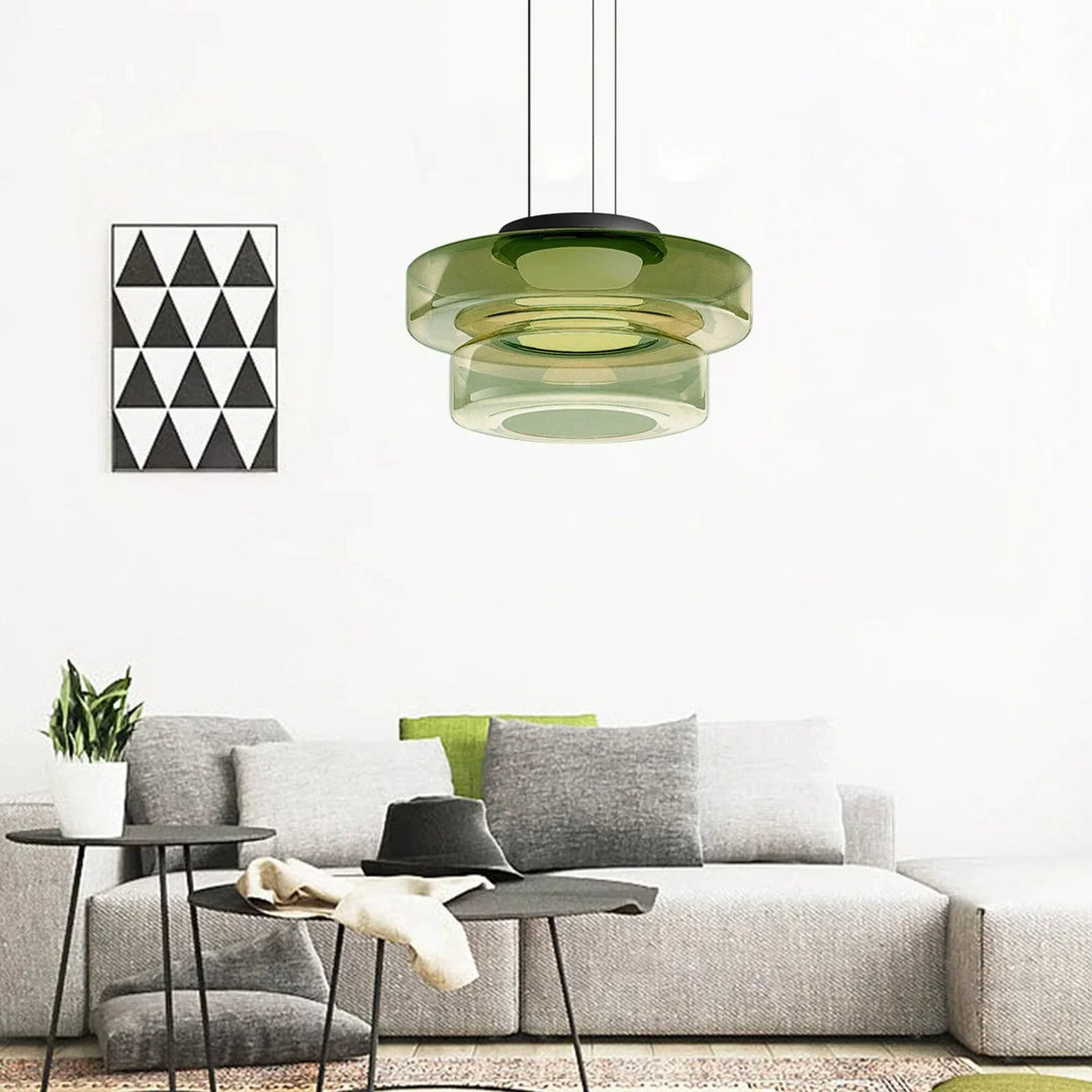 Oberon Creative Multi-Disc Glass Pendant Light