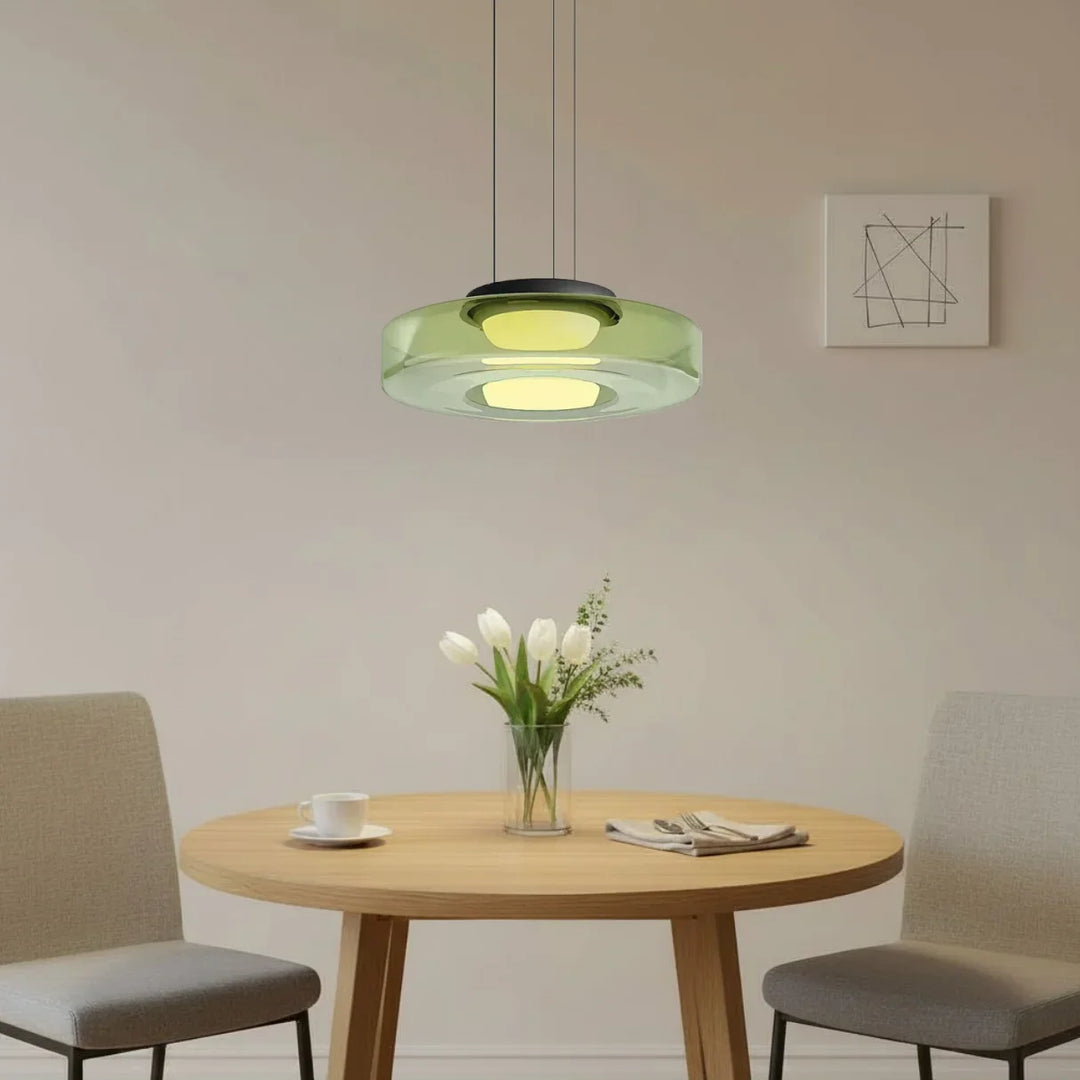 Oberon Creative Multi-Disc Glass Pendant Light