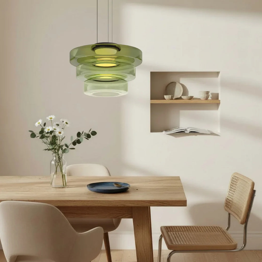 Oberon Creative Multi-Disc Glass Pendant Light