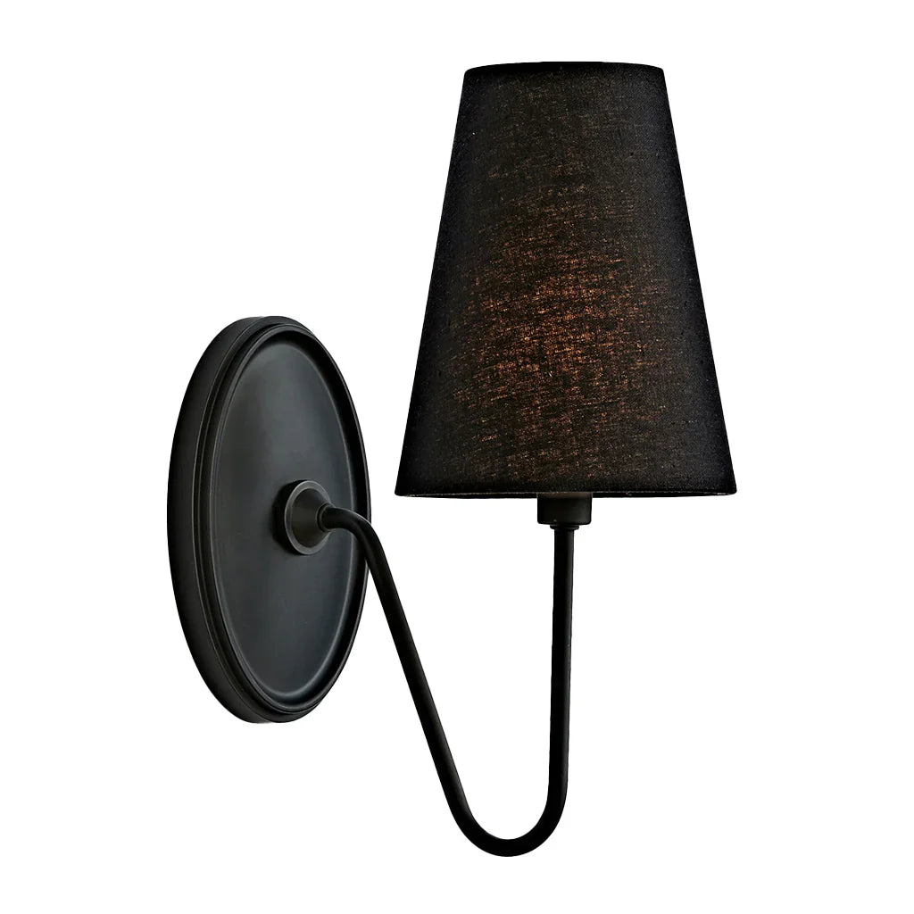 Kynance Retro Metal Linen Shade Wall Sconce