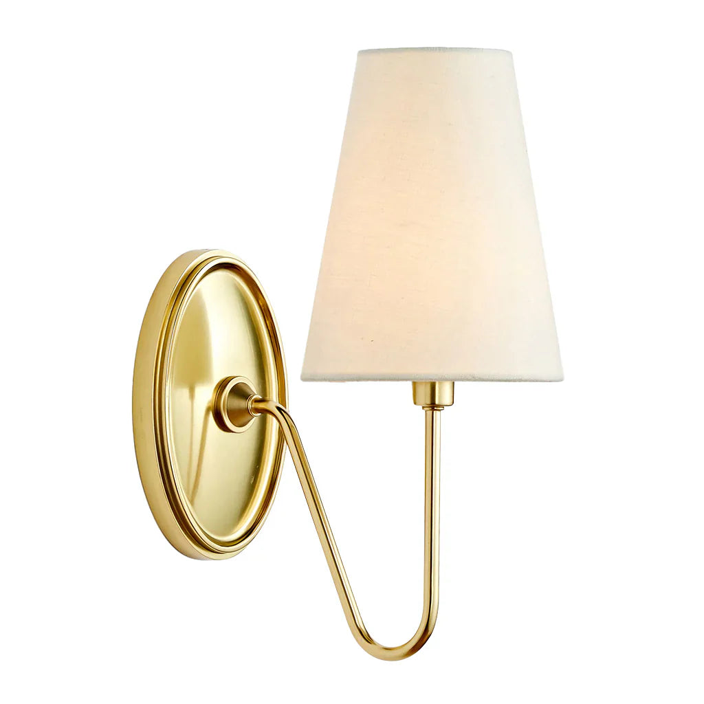 Kynance Retro Metal Linen Shade Wall Sconce