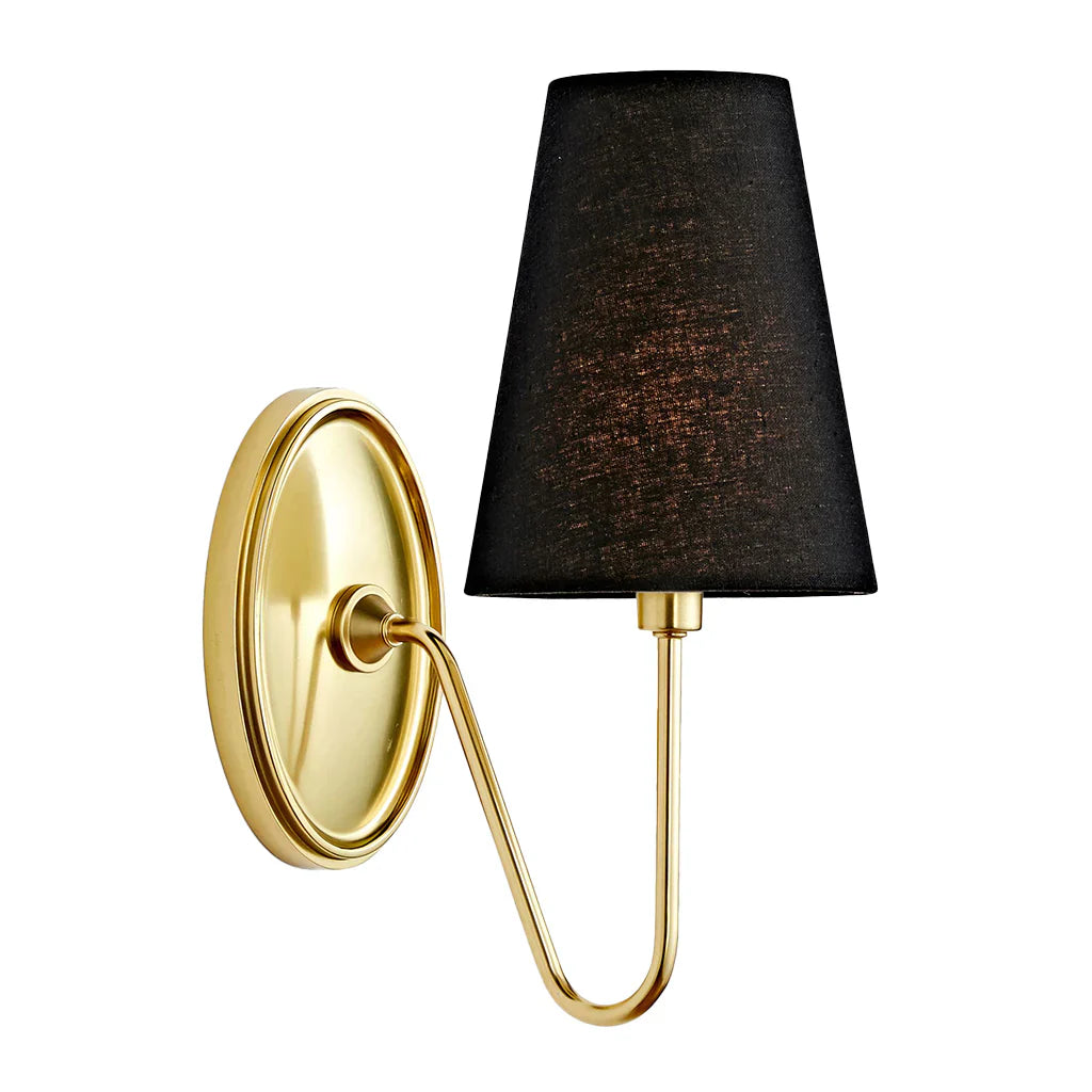 Kynance Retro Metal Linen Shade Wall Sconce