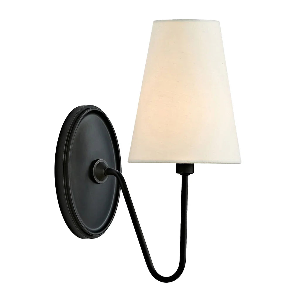 Kynance Retro Metal Linen Shade Wall Sconce