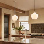 Load image into Gallery viewer, Jemima Retro Ribbed Frosted White Glass Pendant Light