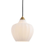 Load image into Gallery viewer, Jemima Retro Ribbed Frosted White Glass Pendant Light