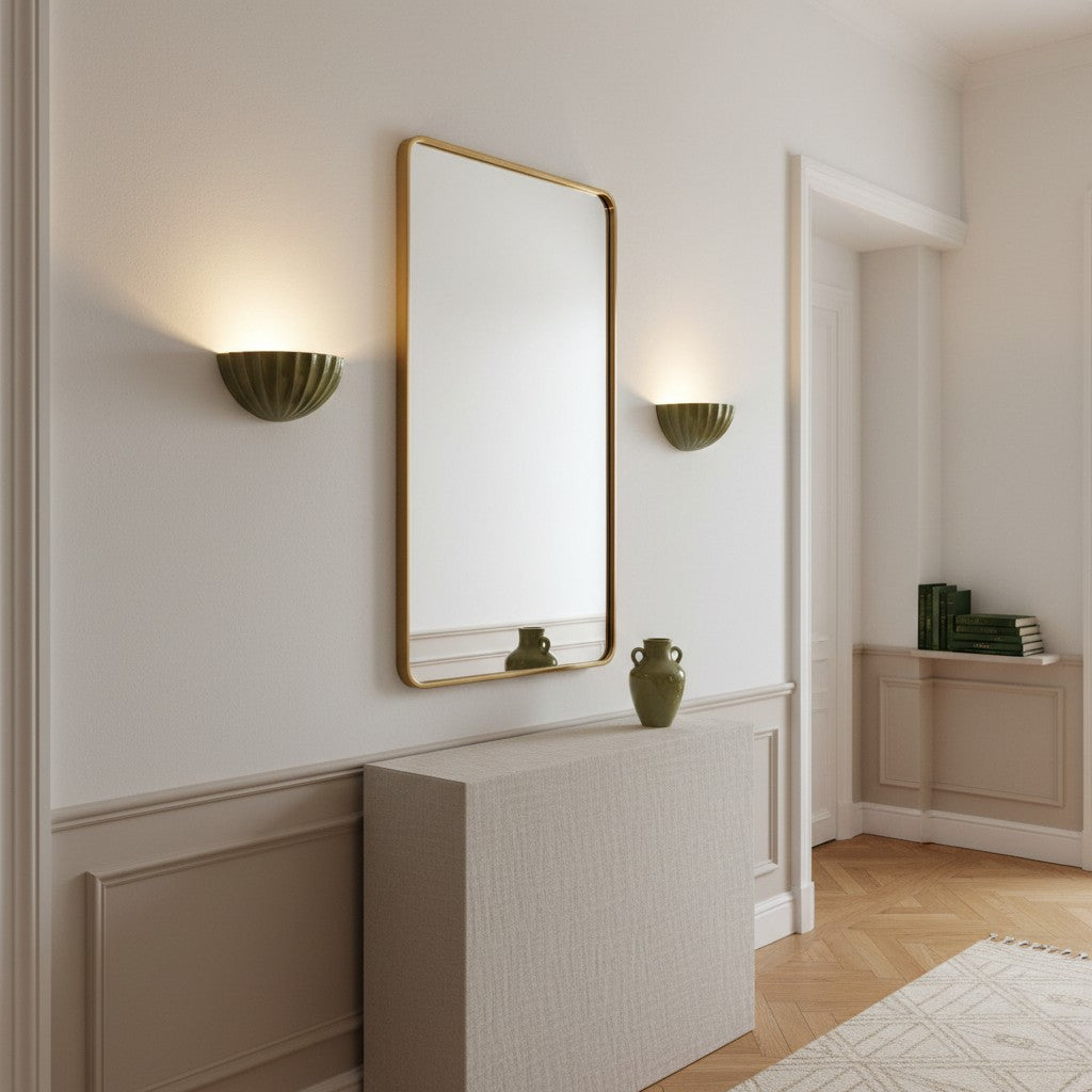 Applique murale rétro en céramique à pétales de fleurs