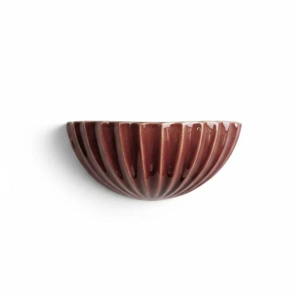 Applique murale rétro en céramique à pétales de fleurs