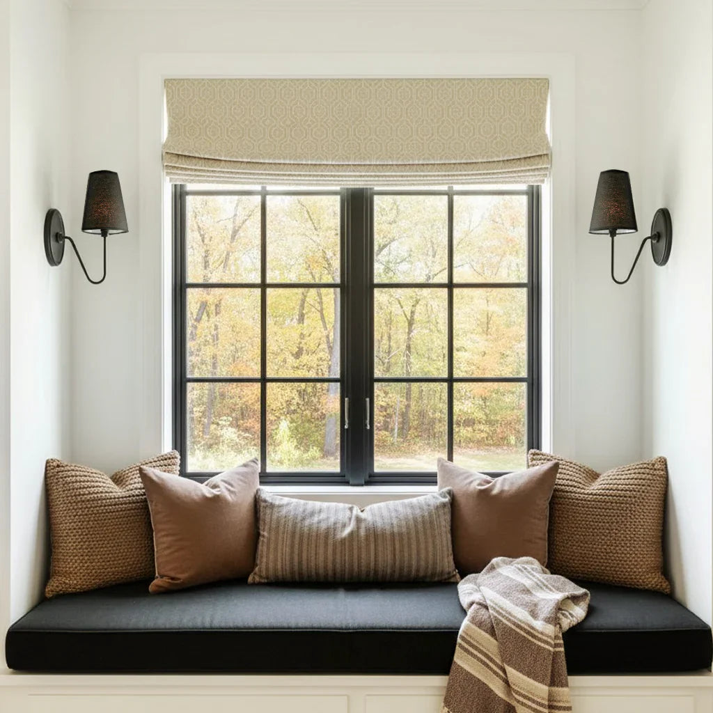 Kynance Retro Metal Linen Shade Wall Sconce