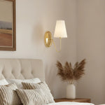 Load image into Gallery viewer, Kynance Retro Metal Linen Shade Wall Sconce