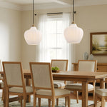 Load image into Gallery viewer, Jemima Retro Ribbed Frosted White Glass Pendant Light