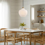 Load image into Gallery viewer, Jemima Retro Ribbed Frosted White Glass Pendant Light