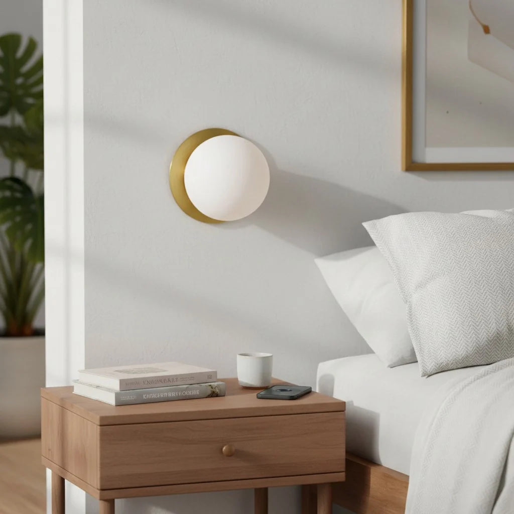 Rowan Minimalist Globe Glass Wall Sconce
