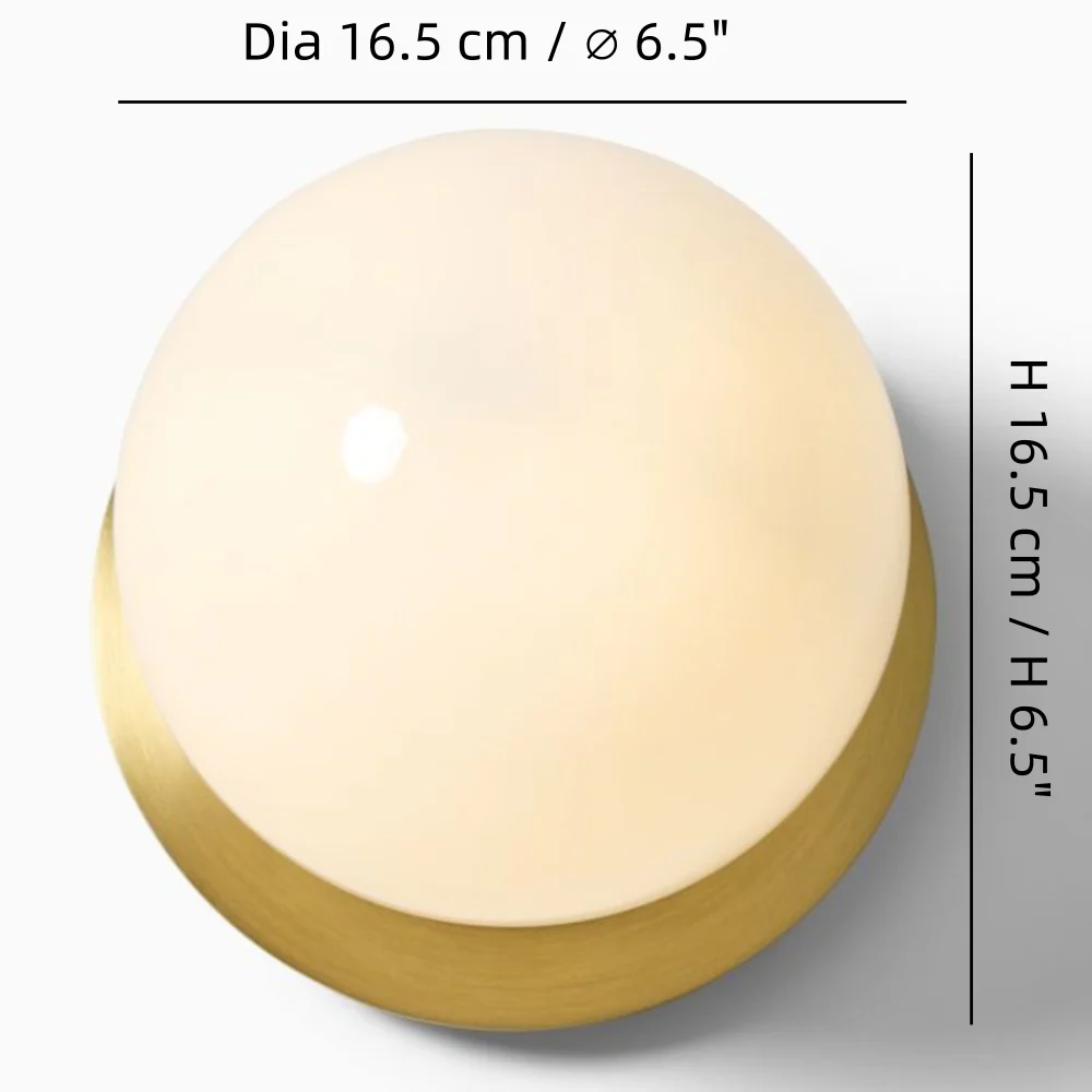 Rowan Minimalist Globe Glass Wall Sconce