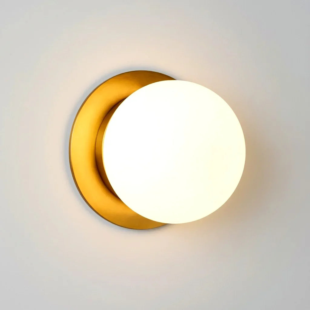 Rowan Minimalist Globe Glass Wall Sconce